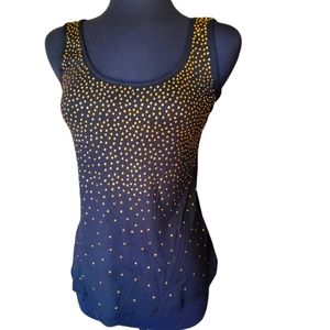 Lynne Tank Top Bedazzled Gold & Black